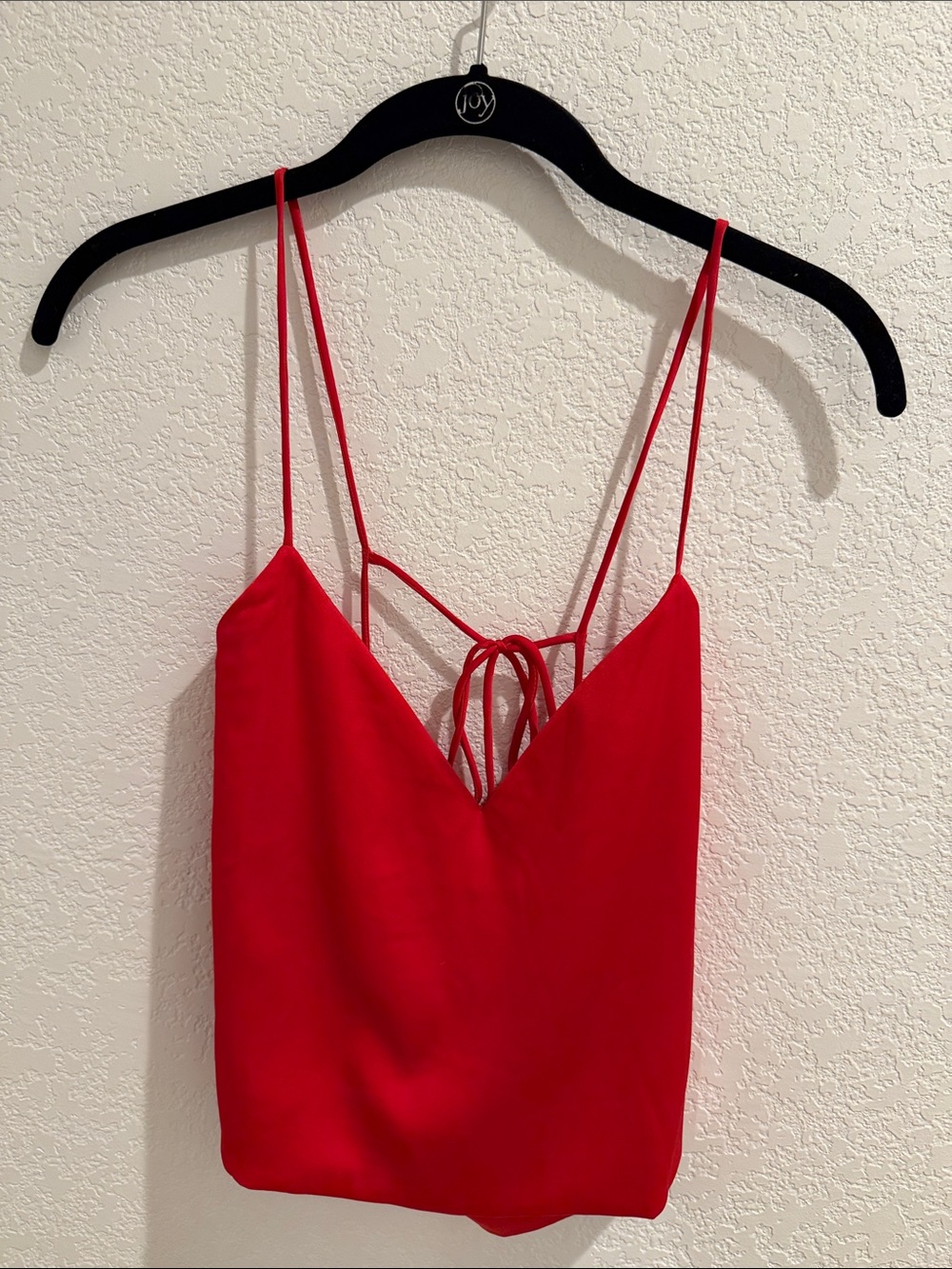 superdown Red Double-Strap V-Neck Camisole